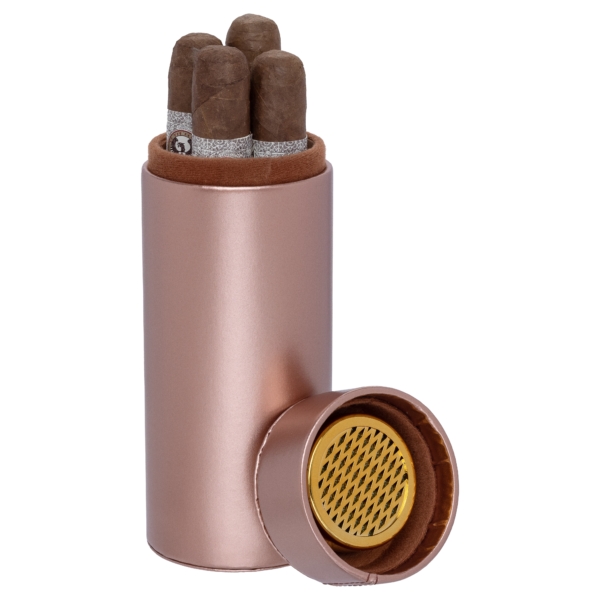 Leather Humidor Tube Brown
