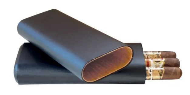 Three-Cigar Case Black