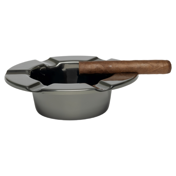 Stinky Cigar One Piece Ashtray Black Nikel Plated