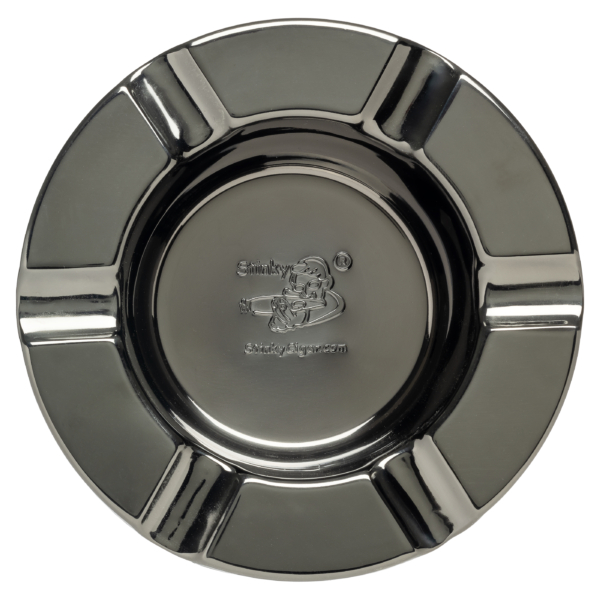 Stinky Cigar One Piece Ashtray Black Nikel Plated