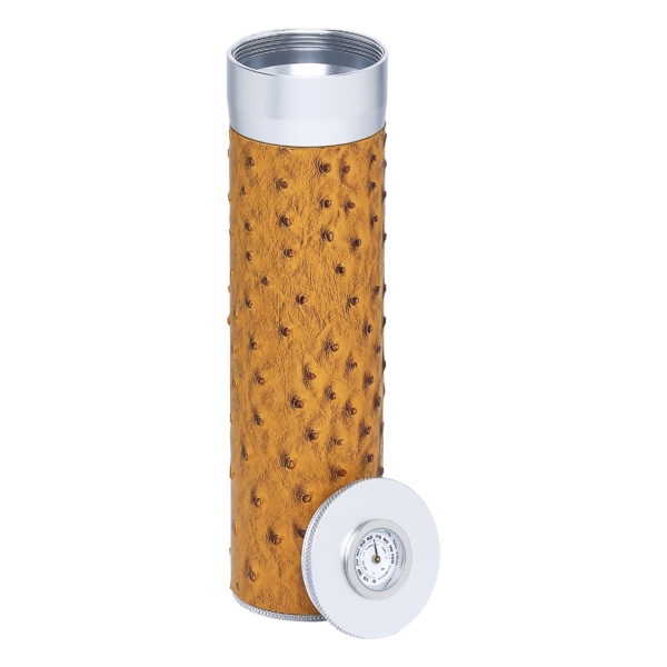 Ostrich Cigar Tube with Hygrometer
