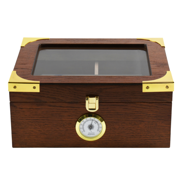 Capri Elegant Glass Top Oak With Walnut