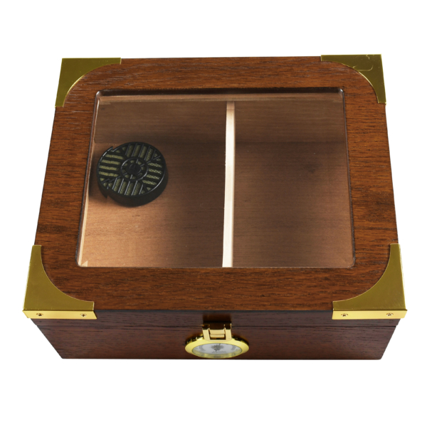 Capri Elegant Glass Top Oak With Walnut