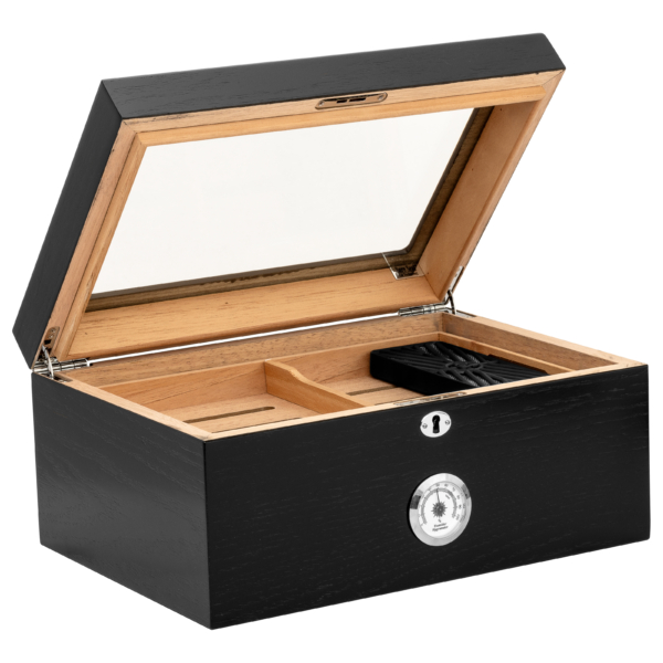 Milano Glass Top Black Oak