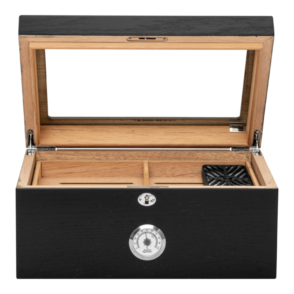 Milano Glass Top Black Oak
