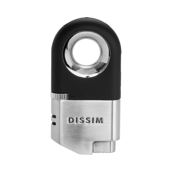Dissim Inverted Dual Torch Lighter Silver